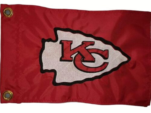 If you want to bring bold football pride to the trails or water, choose our double-sided embroidered Kansas City Chiefs safety flag! Crafted from tough 200 Denier Oxford Nylon, this durable whip banner easily withstands high speeds, heavy wind, and rough outdoor adventures.