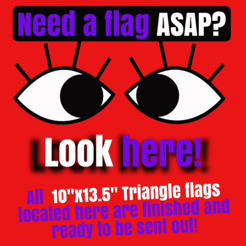 READY TO SHIP 10"x13.5" TRIANGLE FLAGS