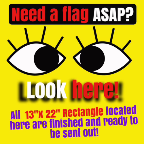 READY TO SHIP 13"x22" RECTANGLE FLAGS