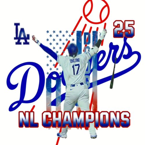 Dodgers Ohtani National League Champs 2025